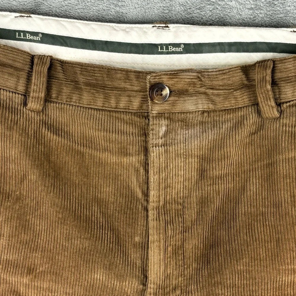 LL Bean Corduroy‎ Pants Mens 38x29 Brown Country Comfort Waist Stretch